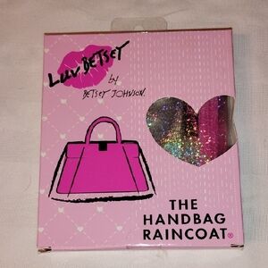 Luv Betsey By Betsy Johnson The Glitter Handbag Raincoat, NWT